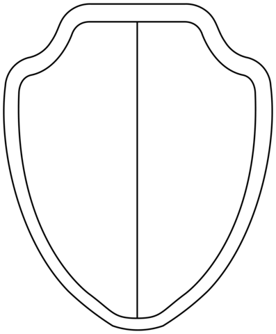 Shield Emoji Coloring Page